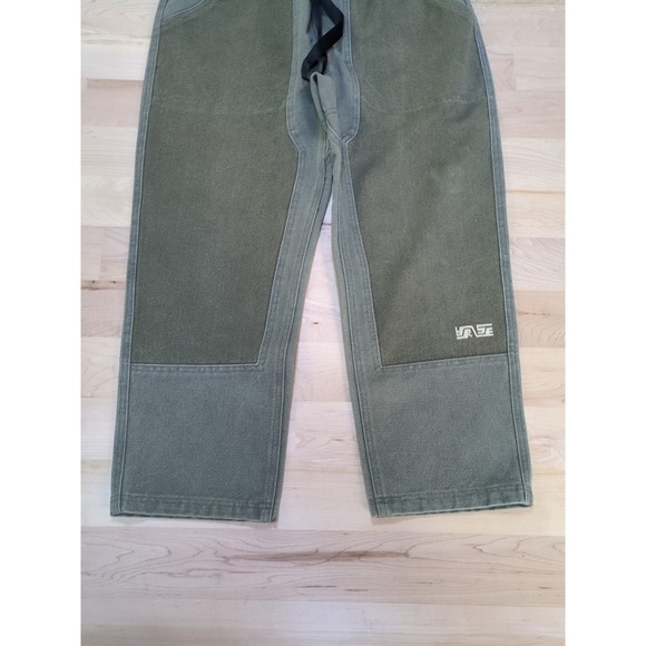 Manresa Wallace Canvas Double Knee Pants Belted Sz Large Green 32X26 - Picture 3 of 10